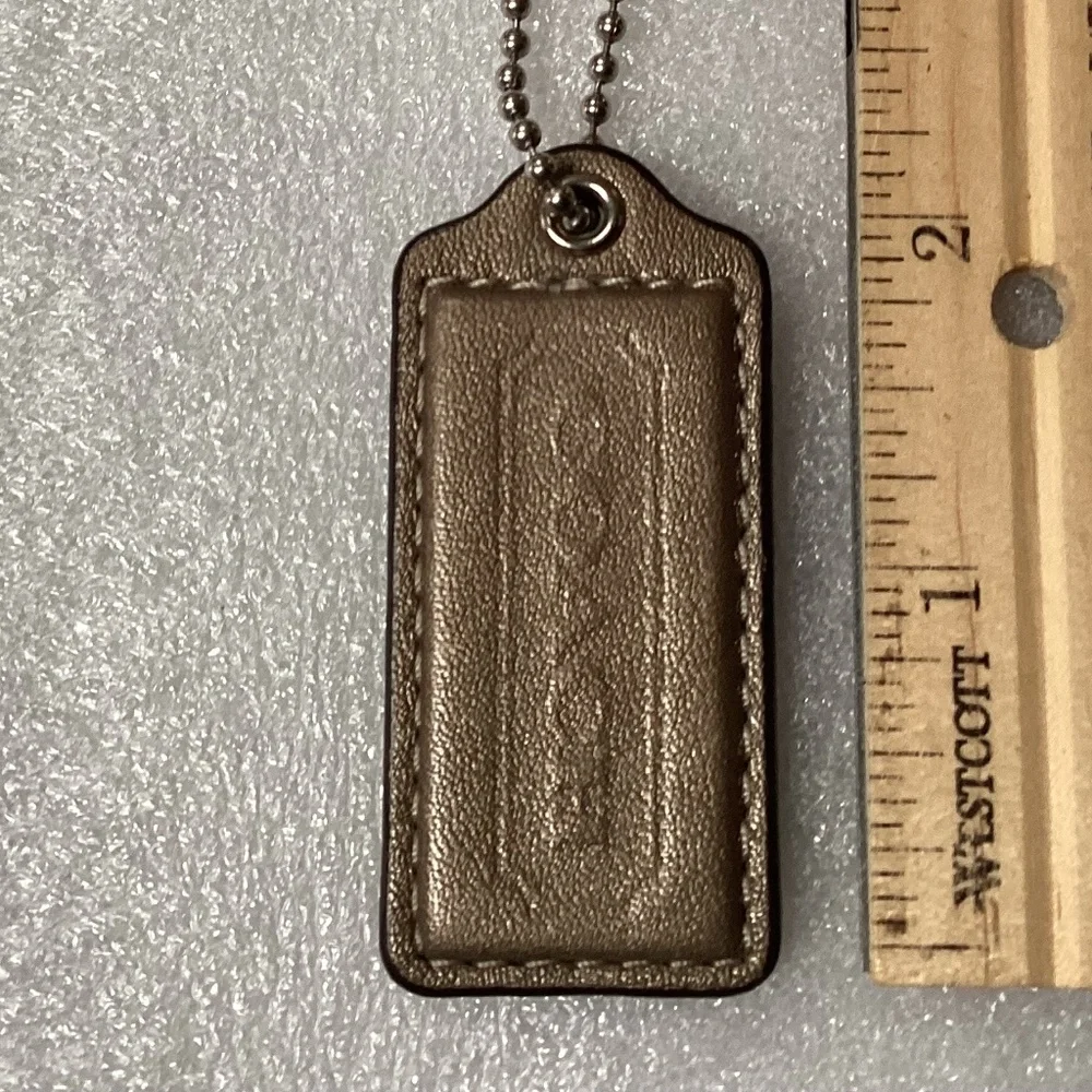 Coach Dark Beige Bag Tag/Hang Tag